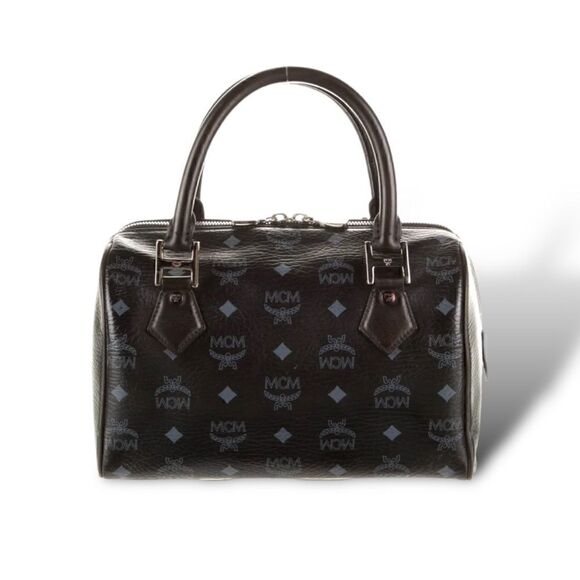 MCM Visetos Python Lion Princess Boston Top Handle Bag - Picture 6 of 13